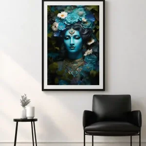 floral krishna essence frame