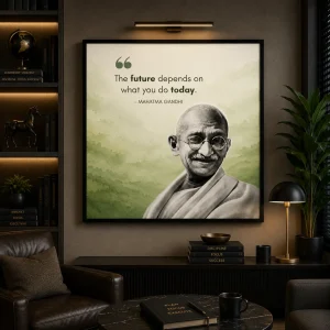 Future Begins Today Frame in Black Frame – Inspirational Future Success Quote Wall Art