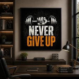 Unstoppable Strength Frame in Black Frame – Inspirational Motivation Wall Art