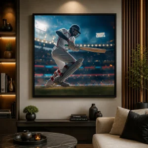 Stadium Strike Frame in Black Frame – Football Stadium Action Wall Art