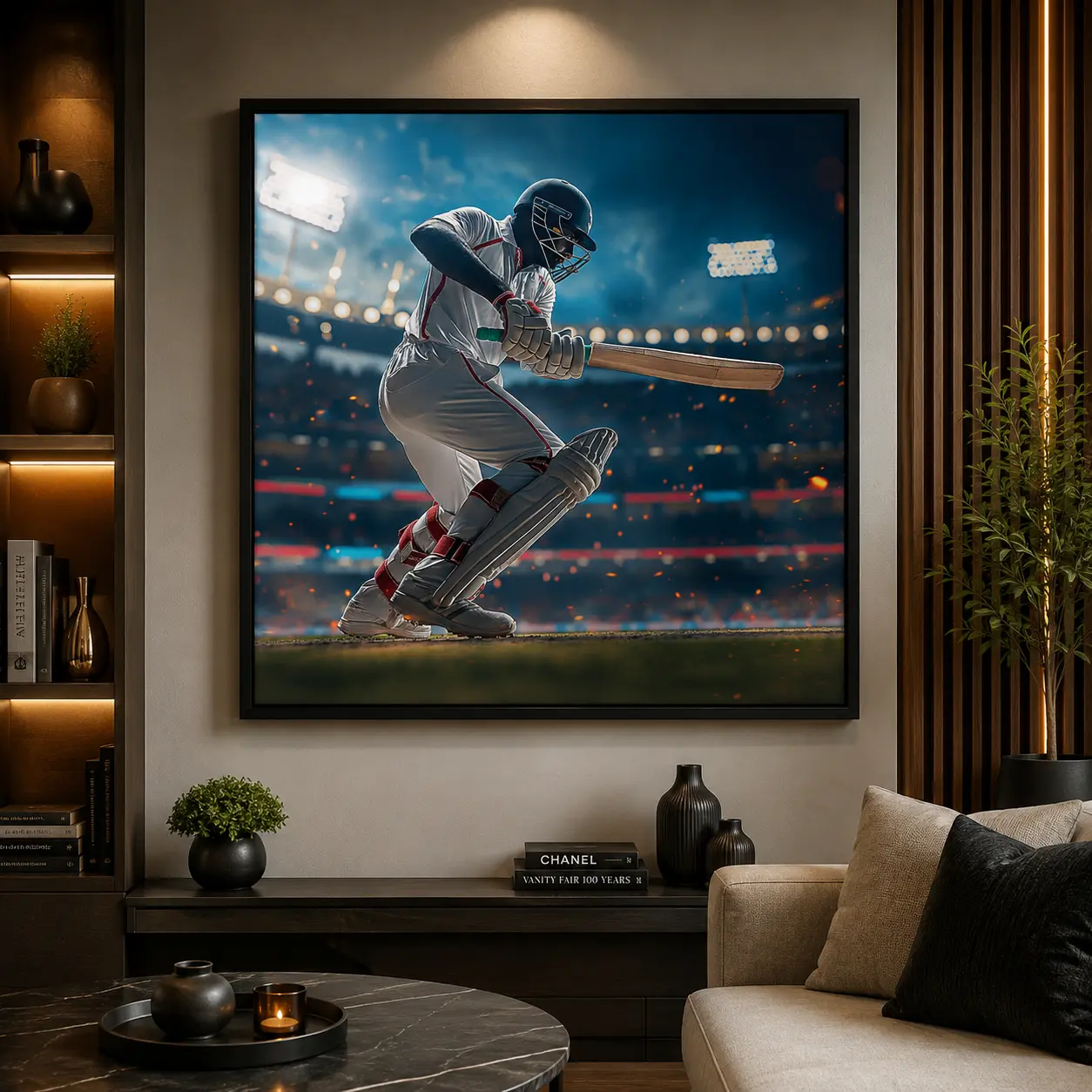 Stadium Strike Frame in Black Frame – Football Stadium Action Wall Art