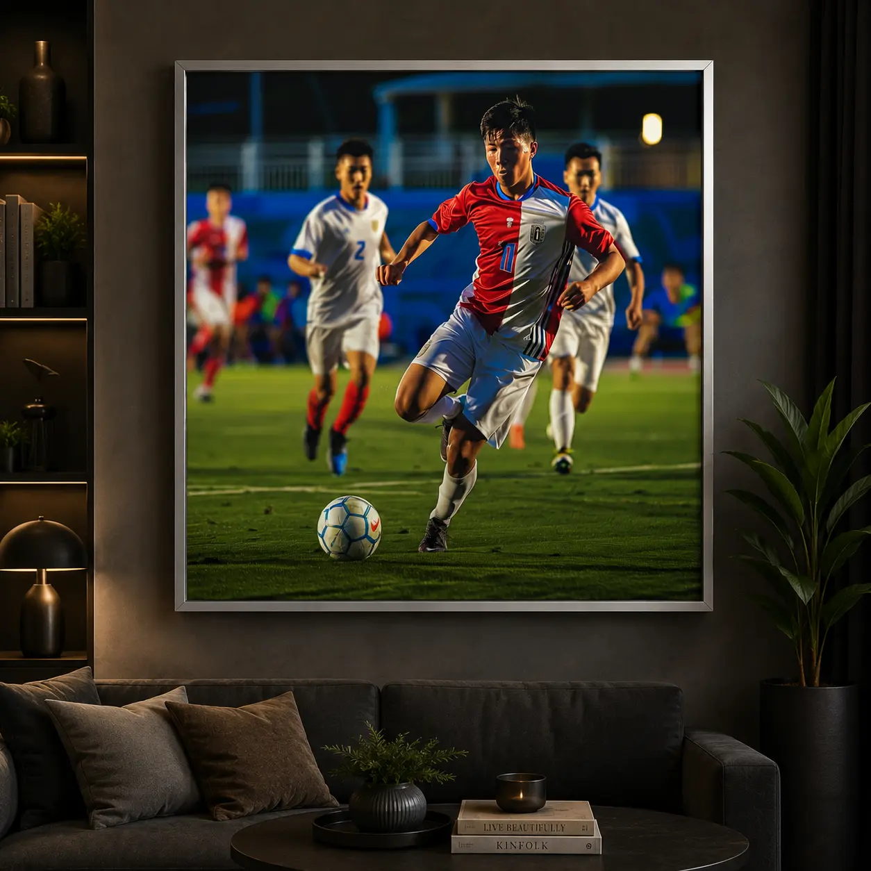 Victory Run Frame in Silver Frame – Inspirational Running Sports Wall Decor