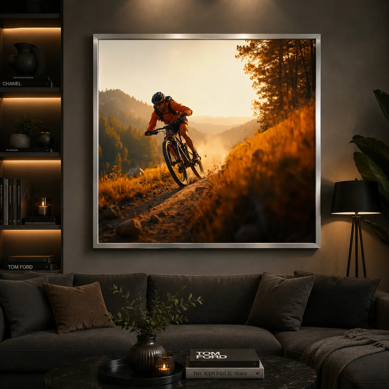Summit Rush Frame in Silver Frame – Alpine Adventure Wall Decor